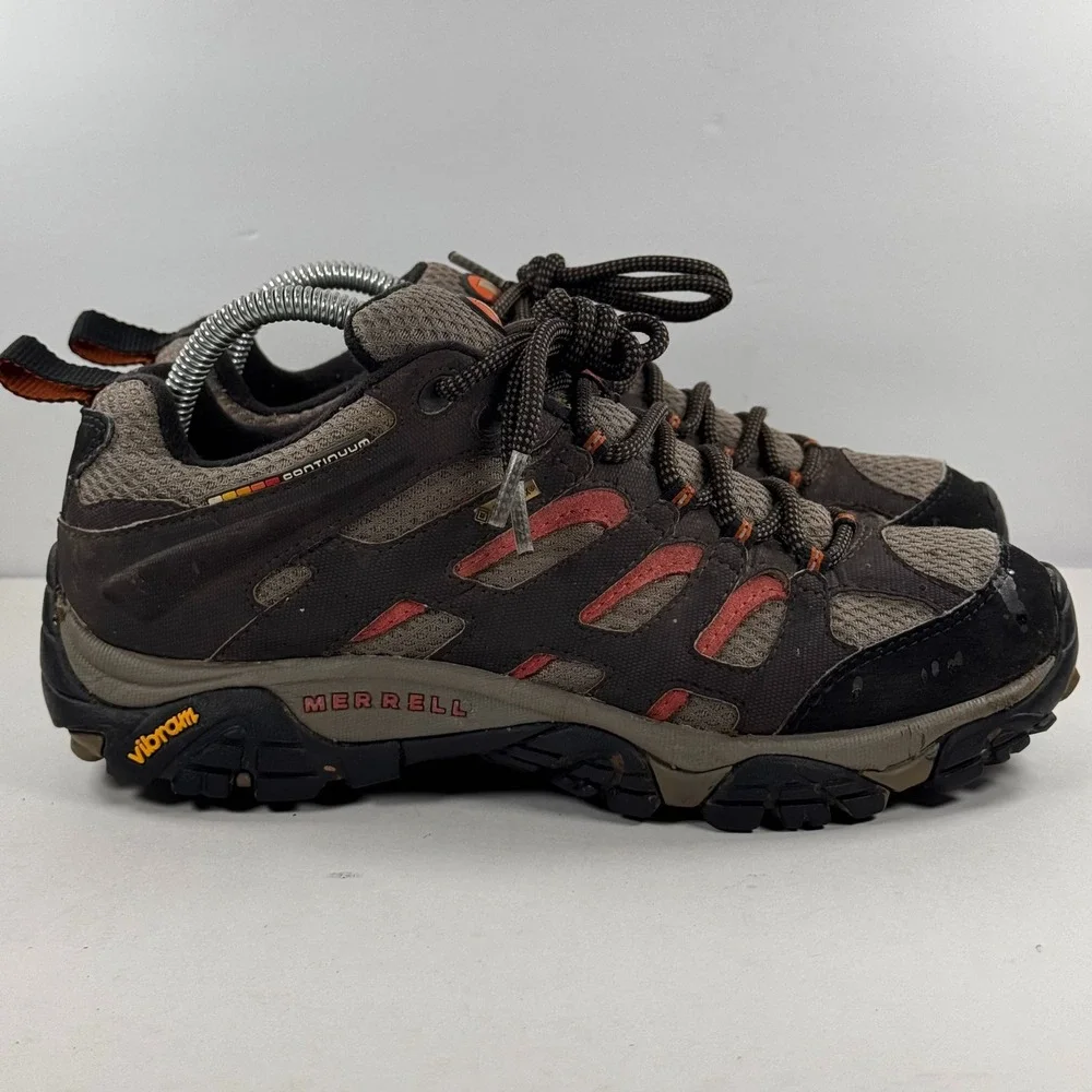 Merrell Mens Moab Gore-Tex Hiking Shoes Dark Chocolate Red J87323 Size 7.5